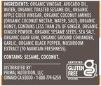 Primal Kitchen Sesame Ginger Vinaigrette & Marinade Salad Dressing made with Avocado Oil, Paleo Friendly & Keto Certified, 8 Fluid Ounces