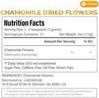 Lavendium 4oz Dried Chamomile Flowers – Whole Chamomile Flower, Premium Quality, 100% Natural & Pure, Naturally Caffeine-Free, No Additives or Preservatives, Plant-Based & Vegan