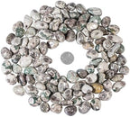 Nupuyai 1lb(About 460g) Polished Tumbled Stones Irregular Crystals for Healling/Energy/Wicca Smooth Green Cherry Blossom Stones for Home/Gardden Decor 0.39"-1.18"