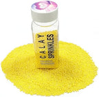 Homipooty Nonpareils Sprinkles Edible Yellow Pearl Sugar Sprinkles 110g/3.88oz 2mm Mini Yellow Pearls Baking Cakes Cupcake Topper and Cake Decorations for Valentines Day Halloween Christmas