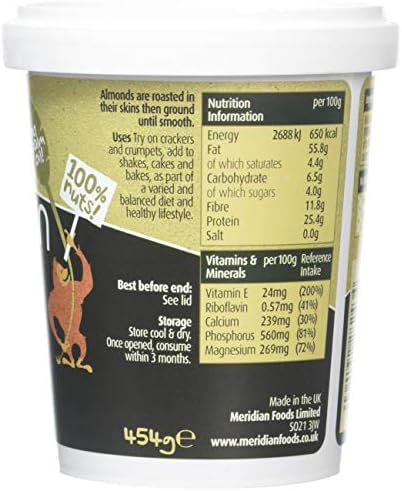 Meridian Almond Butter Smooth 2 x 6 x 454 g