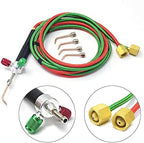 Mini Oxygen Torch Kit, Micro Oxygen Acetylene/Butane Gas Welding Torch with 5pc Tips for Jewelry Repair
