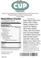 By The Cup Raspberries and Blackberries Soft Chewy Fruit Flavored Jells Covered in Candy Seeds, 2 lb Bulk Bag
