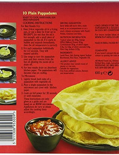 Pataks Pappadums 100 g (Pack of 12)