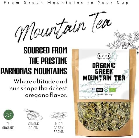 APSOGO Organic Greek Mountain Tea - Premium Quality & Excellent Taste - 1.76oz Loose Leaf
