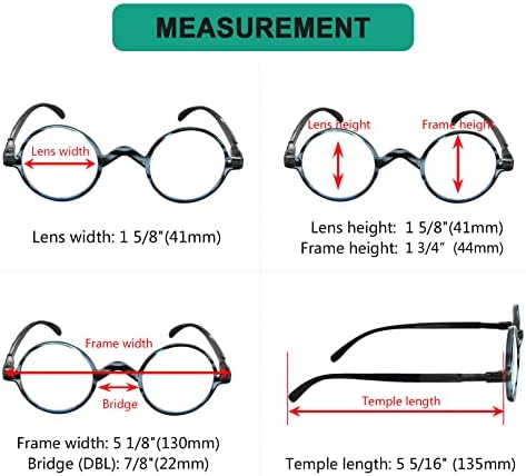 Eyekepper Round Reading Glasses a Little Large Than Vintage Professor Oval Readers