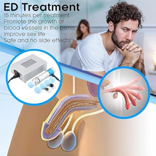 Professional Shock Wave Machine, Ed ESWT Shock Wave Therapy Treatment Equipment, Extracorporeal Radial Shock Wave Therapy Machine with 11 Effective Device