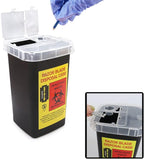 10 Pack Sharps Container Blade Disposal Containers Tattoo Syringe Needle Trash Can Case Barber Razor Storage Dispenser Biohazard Infectious Waste Case for Home Professional Use (10PCS)