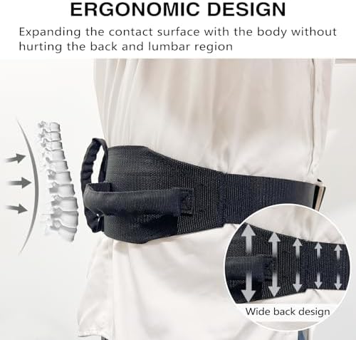 Gait Belt Transfer Belt for Seniors with 6 Handles, Standing Aid Medical Nursing Assist for Seniors, Handicap, Occupational Physical Therapy Caregiver, Walking & Standing Lift Belt Holds up 300 LBS