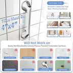 2 Pack 16 Inch Elderly Heavy Duty Shower Handle, Seniors Grab Bars for Bathtubs, Suction Cup Removable Handrails, Safety Bathroom Grip for Handicap (Light Gray)