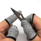 JADE KIT 60 PCS Finger Cots Cut Resistant Protector, Finger Covers for Cuts, Gloves Life Extender, Cut Resistant Finger Protectors for Kitchen, Work, Sculpture, Anti-Slip, Reusable