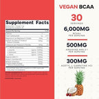 Type Zero Ultra Clean Vegan BCAA Powder + Electrolytes (Tropical Fruit Punch | 6G) 2:1:1 Sugar-Free/No Sucralose BCAAs Amino Acids Supplement - BCAA Vegan Amino Acids After Workout Drink, 30 Servings