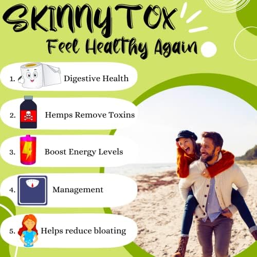 Skinnytox 15 Day Colon Cleanse Detox, Supports Healthy Bowel Movements Flushes Toxins, Boosts Energy. All Natural Weight Management w/ Probiotics. Formula Based on Clinical Research Safe Effective