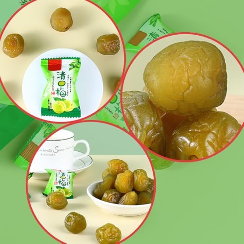 SIJIYUNLI-Qingkou Plum 308g/10.8oz Dried fruit preserves, sweet and sour, delicious，Green Crispy Plums