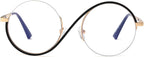 Round Reading Glasses for Women Men with Spring Hinge Multicolor Metal Frame Blue Light Blocking Womens Readers