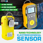 Oxygen Detector by Forensics | USA NIST Calibration & Certificate | Dust & Explosion Proof | USB Recharge | Sound, Light and Vibration Alarms | 0-30% O2 |