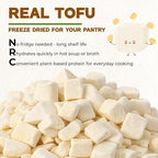 6oz Freeze Dried Tofu Cubes – Delicious Dehydrated Tofu, Ready to Eat Non-GMO Resealable Can, Instant Vegan Food for Ramen Toppings, Miso Soup, Hiking & Emergency Keto Meals