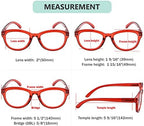 Eyekepper Cat Eye Reading Glasses for Women Oversize Ladies Readers - Red +2.00