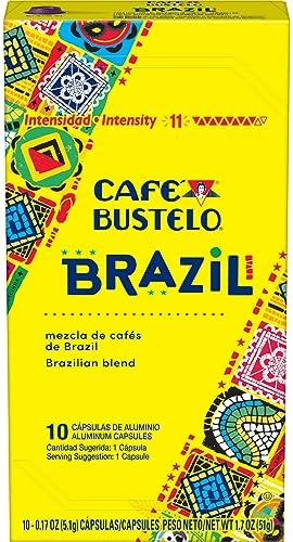 Café Bustelo Aluminum Espresso Capsules, Brazil Blend, Nespresso Original Line Compatible, Intensity 11, 40 Count