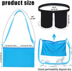 Tondiamo Adjustable Mastectomy Drain Holder Drain Pouch with Shower Bag Drainage Pouch Breast Shirts Two Pockets Mastectomy Tummy Tuck Recovery Supplies(Two Pockets,Black, Blue, Two Pockets)