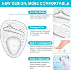 Comfowner Ball of Foot Cushions, Metatarsal Pads Women, High Heels Non-Slip Comfort Pads, Shoe Support for Metatarsalgia Mortons Neuroma Pain Relief (2 Pairs, Crystal)