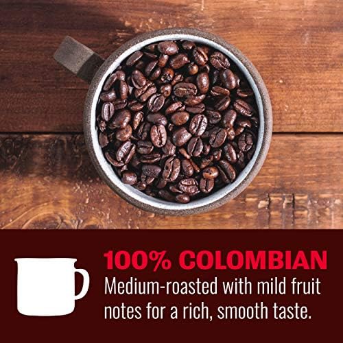 Hills Bros. Colombian Whole Bean Coffee – Rich and Bold Premium Arabica Coffee Beans – Orthodox Union Kosher – Medium Roast, Fresh Grind for Best Aroma & Taste – Colombian, 1 Pack of 32oz
