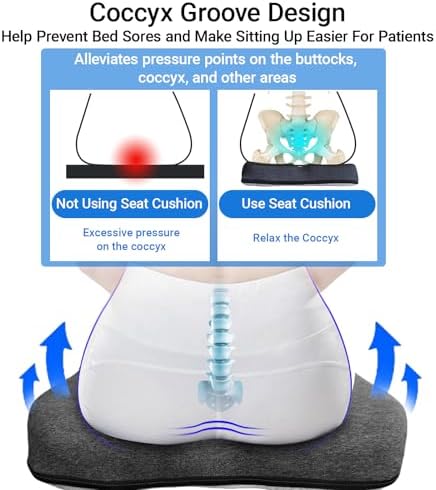 Bed Sore Cushion for buff & Wheelchair Cushion for Bedsores Prevention - Pain Relief for the Bedridden and Elderly- hemorrhoids treatment, Sciatica, Pressure Sores, Prostate Pillow, Coccyx, Post Natal