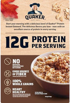 Quaker Protein Instant Oatmeal, Maple Brown Sugar, 12g Protein per Serving, Whole Grains, No Artificial Flavors, No Added Colors, 2.11 oz Packets, (6 Pack)