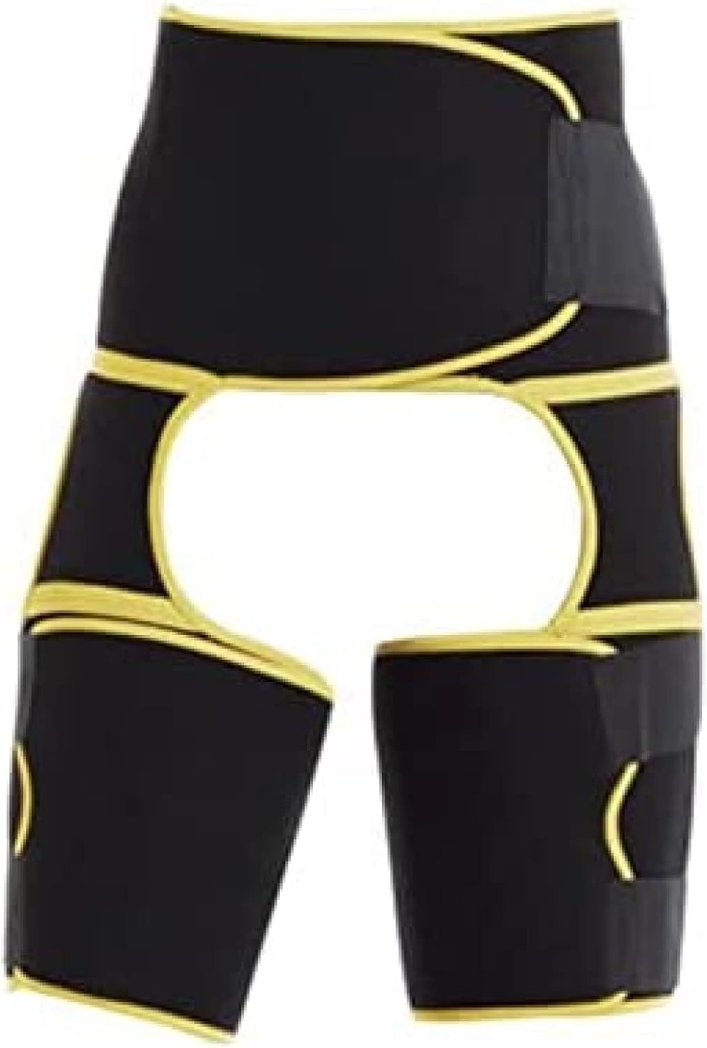 Hip Groin Support for Men & Women, Hip Brace Thigh Compression Sleeve, Injury Strap for Pulled Muscle Strain for Hip Pain Relief Fits Both Leg,Yellow,Medium