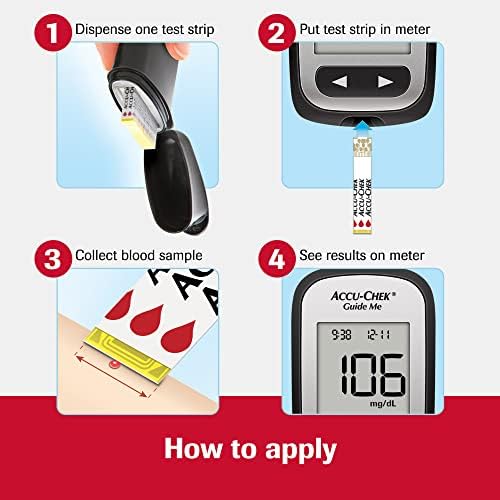 Accu-Chek Guide Glucose Test Strips for Diabetic Blood Sugar Testing (Pack of 60)