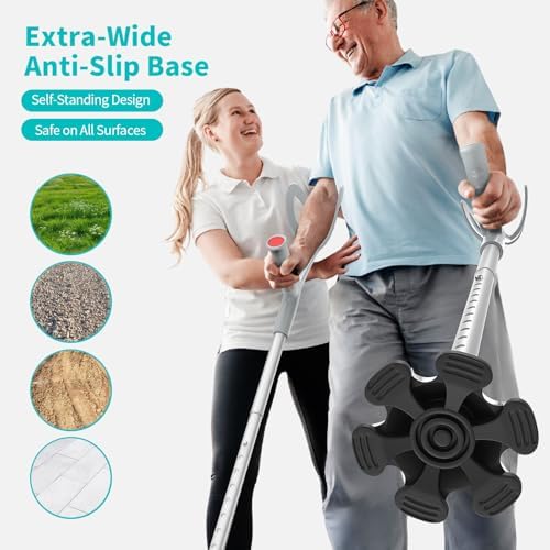 Foldable Forearm Crutches for Adults (Pair) – Adjustable Aluminum Elbow Crutches (Fits 5'2" to 6'5"), Lightweight & Travel-Friendly, Non-Slip Arm Crutches for Walking, Elderly, Disabled, Men & Women