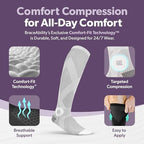 BraceAbility Knee High Compression Socks 20-30 mmHg - Support Stockings for Women, Men, Circulation, Running, Flying, Post Surgery, Varicose Veins, Diabetic Foot Pain - 1 Pair Closed Toe (L - Gray)