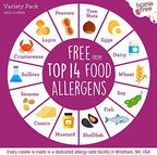 Homefree Mini Cookies Variety Pack, Gluten Free, Nut Free, Vegan, Cookie Snack Packs, School Safe and Allergy Friendly Snack (Pack of 10)