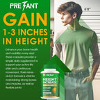 PRETANT- Growth Capsules to Grow Taller - Height Increase Maximizer with Calcium for Bone Strength -Natural Get Taller Supplement for Adults, Teens & Kids - Dietary Edible Healthcare Fitness
