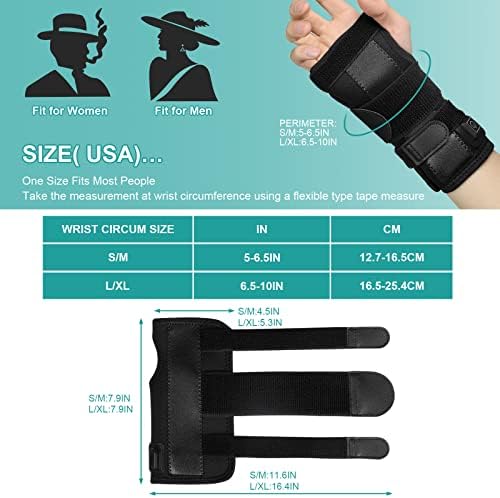 Hand & Wrist Heating Pad Wraps Heated Wrist Brace Auto Shut Off Therapy Electric Heated Brace for Carpal Tunnel Syndrome Arthritis Wrist Hand Pain Relief(No Battery)