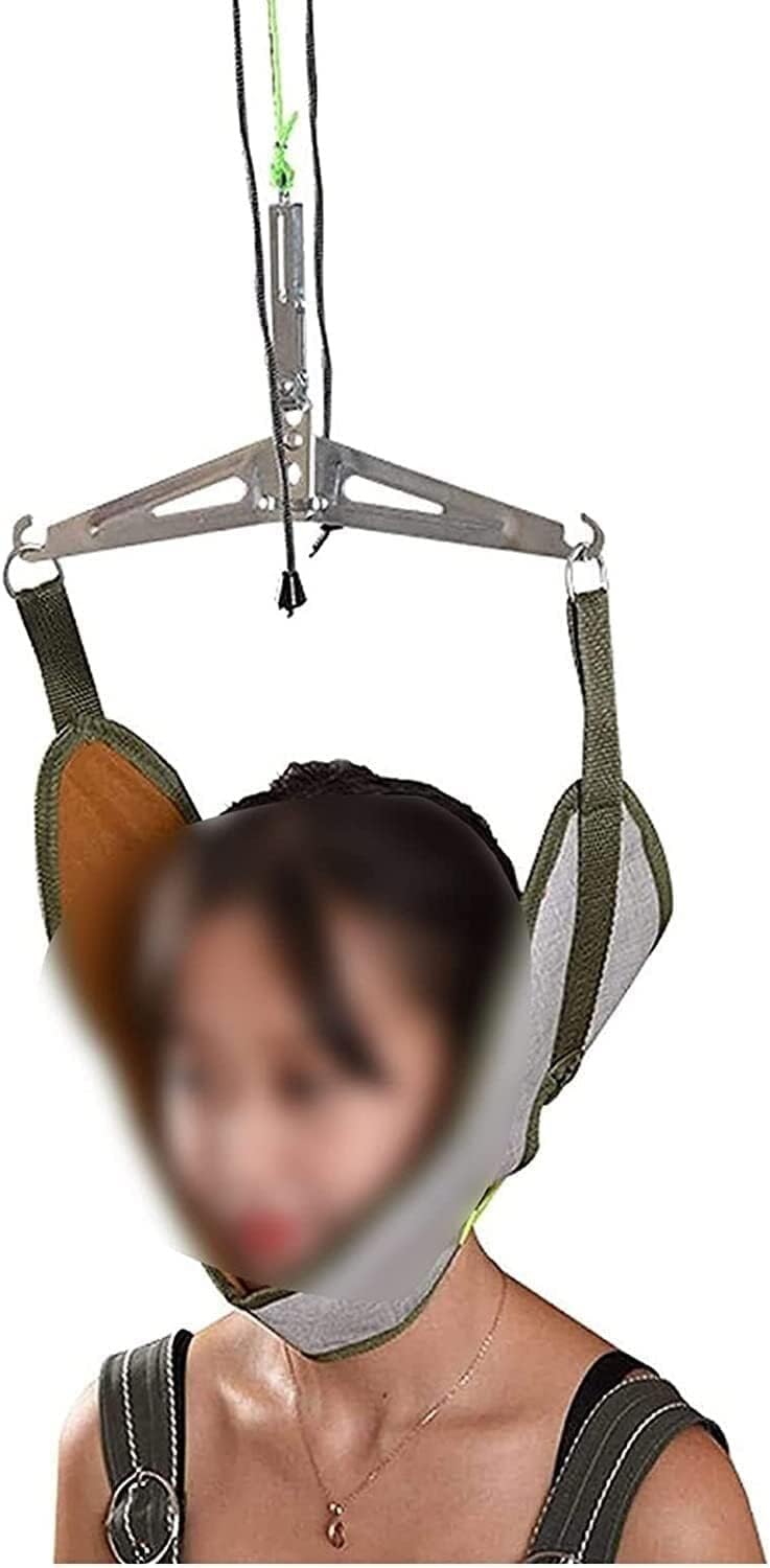 Neck Support Protection Neck Cervical Traction Device, Adjustable Home Physical Therap, Neck Traction Stretcher, for Neck Shoulder Pain Brace Relief Head Over Door Frame 22.8.10, jj-99