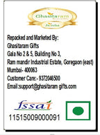 Ghasitaram Gifts Jaiccha Rakhi Gifts for Brothers - 3 jars Orange Box with dryfruits with 2 Rakhis