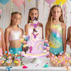 29 PCS Gymnastics Cake Toppers Gymnastics Girl Balls Cake Decorations for Girls Gymnastic Theme Birthday Party Baby Shower Supplies
