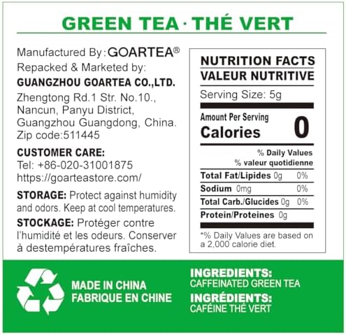 GOARTEA - Dragon Well Longjing Green Tea - 250g / 8.8oz West Lake Long Jing Green Tea - Loose Leaf Chinese Spring Xihu Dragonwell