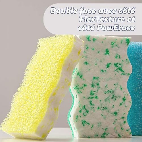 Scrub Daddy Eraser Daddy 10x, Magic Eraser Sponge for Painted Walls, Skirting Board Cleaner, Melamine Sponges, Dual-Sided Scrubber Pads, All Purpose Cleaning Sponges, Magical Mark Remover, 2 Pack