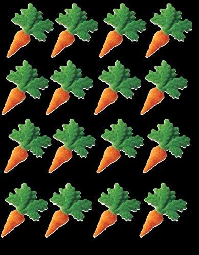 24pk Carrot Sugar Decoration Toppers for Cakes Cupcakes Cake Pops