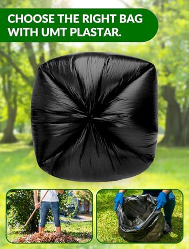 200 Count Heavy Duty Black Trash Bags 30-33 Gallon, 32 x 38 Inch Large Garbage Bags, 18 Micron Thick Strong Leak-Resistant Tall Kitchen & Outdoor Garbage Bags for Home, Kitchen, Office, Lawn