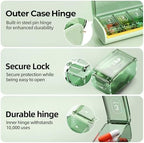 Weekly Pill Organizer,Portable 7 Day Pill Box,Moisture Proof Medicine Pill Organizer,Travel Pill Case with BPA-Free Material,Pocket-Size for Supplements & Vitamins (Green)