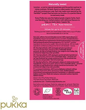 Pukka Organic Herbal Tea Peppermint & Licorice 20 Tea Bags
