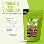 Oh! Nuts Pecans Halves & Wholes - Raw - 100% Natural - 2 lb - Raw Georgia Pecans - Packed in New York Zip-Seal Bag for Exceptional Freshness