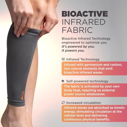 Incrediwear Calf Sleeve - Calf Sleeves for Men and Women to Help with Muscle Pain Relief, Shin Splints, and Muscle Recovery (Charcoal, Large)
