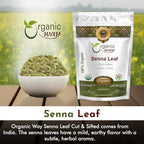 Organic Way Senna Leaf Cut & Sifted (Cassia angustifolia) - Herbal Tea | Kosher & USDA Certified | Vegan, Non-GMO & Gluten Free | Tested for Heavy Metal | 100% Raw from India (2 Oz)