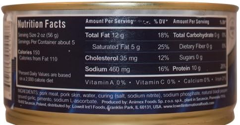Krakus Traditional Polish Seasoned, Cured Minced Pork & Skin 10.5 oz
