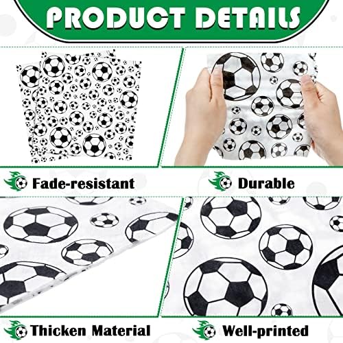 Tinlade 100 Sheets Soccer Football Napkins Bar Football Club Decorations Neon Disposable Paper Napkin Soccer Glow Birthday Party Supplies(Soccer)