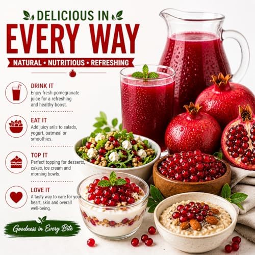 Fresh Large Pomegranate, 1 Each – Juicy, Sweet & Antioxidant-Rich Fruit